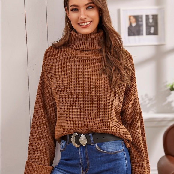 burnt orange knit sweater